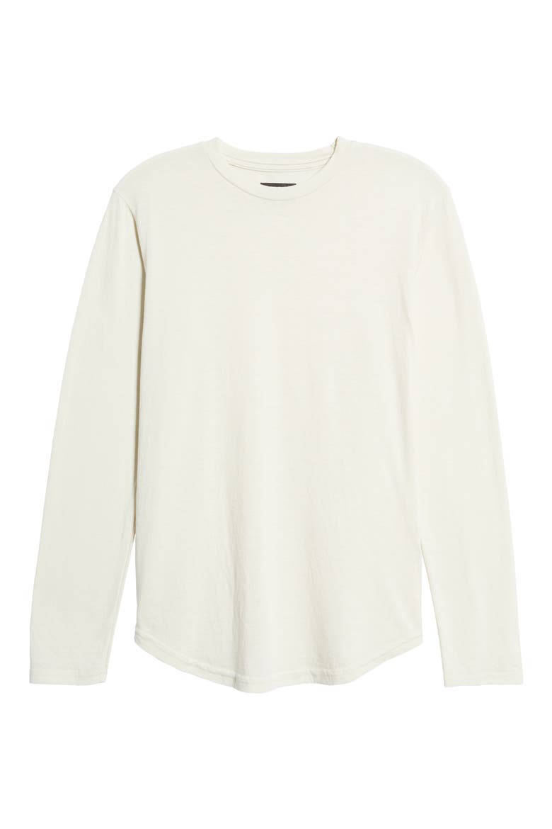 Tri-Blend Long Sleeve Scallop Crew T-Shirt, Alternate, color, SEED