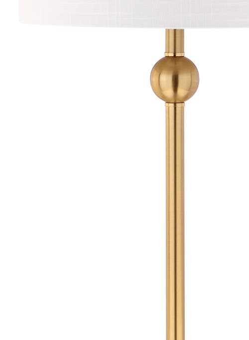 Jonathan Y Hollis 34" Metal Led Table Lamp, Brass With Crystal Base In Brass