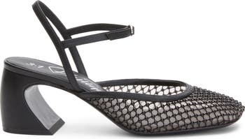 Ankle Strap Crescent Heel Pump