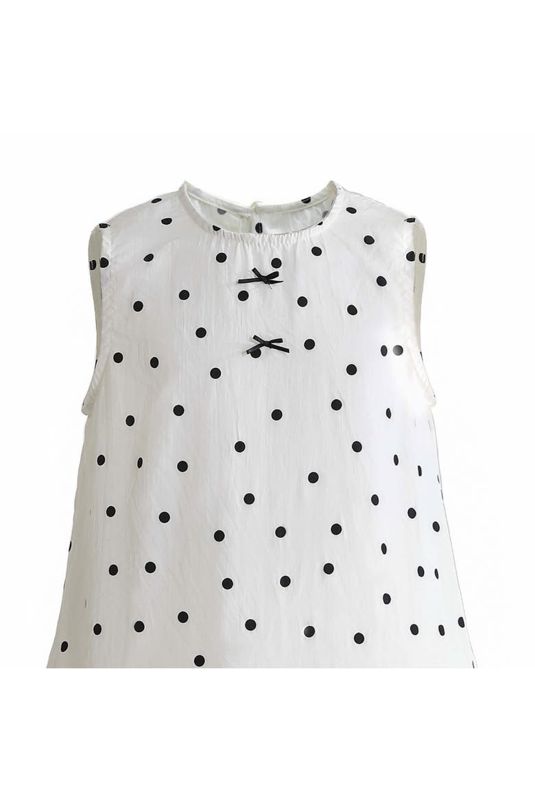 Polka Dot Bow Dress, Alternate, color, Beige