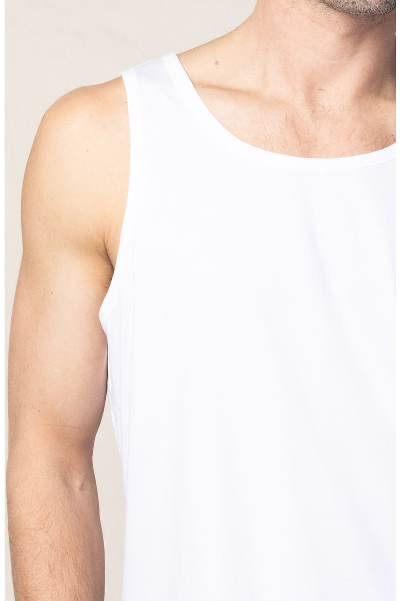 Pima Cotton Sleep Tank Top, Alternate, color, WHITE