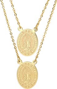 STEELTIME Religious Pendant Necklace Set