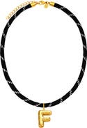 Petit Moments Bubble Initial Pendant Cord Necklace