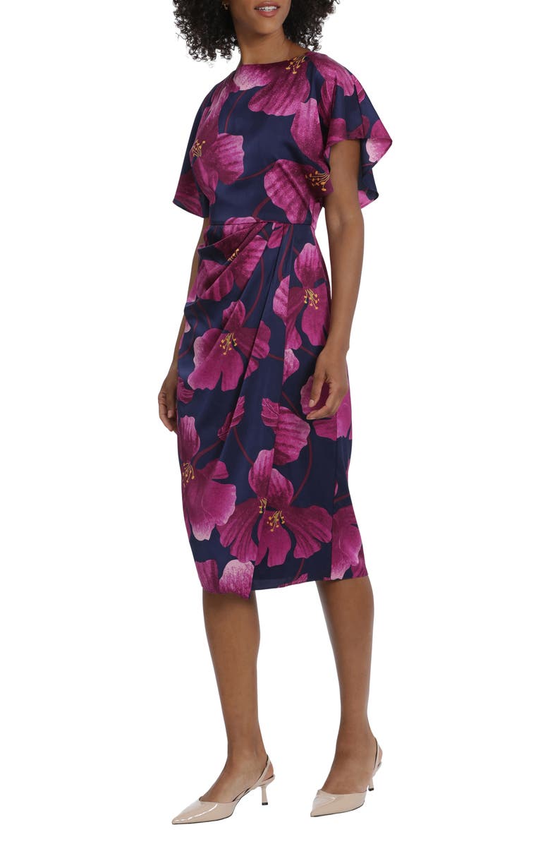 Maggy London Dolman Sleeve Faux Wrap Dress, Alternate, color, 