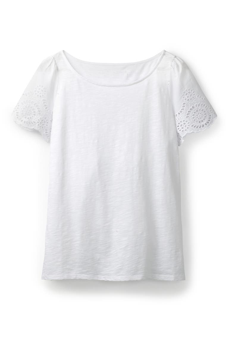 Isabella Lace Back Top, Alternate, color, WHITE