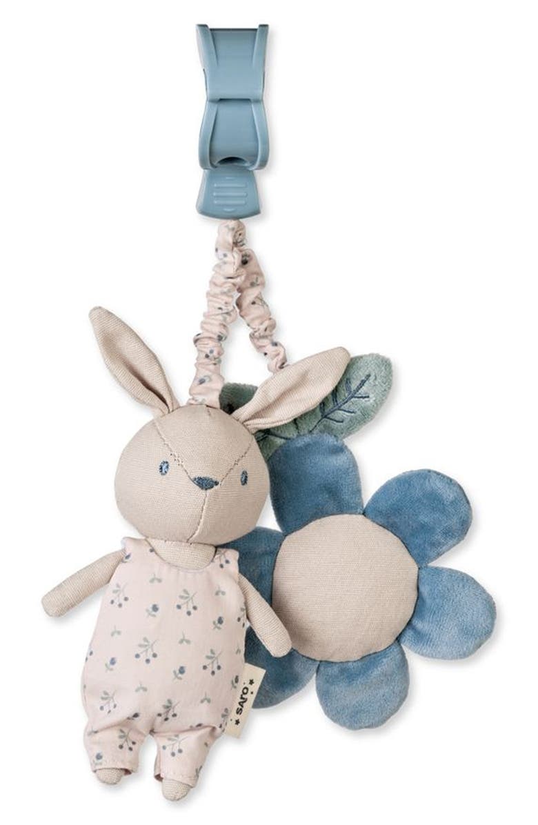 Saro Bunnies Pull-Down Rattle, Main, color, 