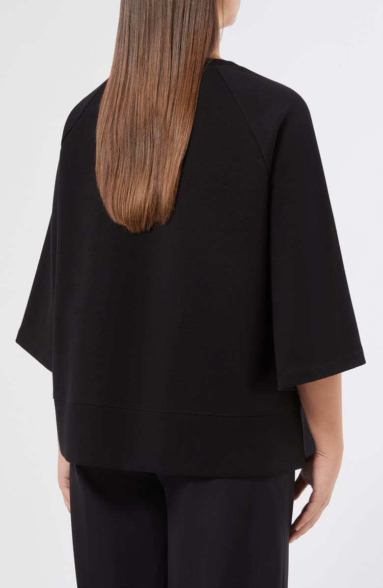 Marina Rinaldi Roen Sequin Sweatshirt, Alternate, color, Black