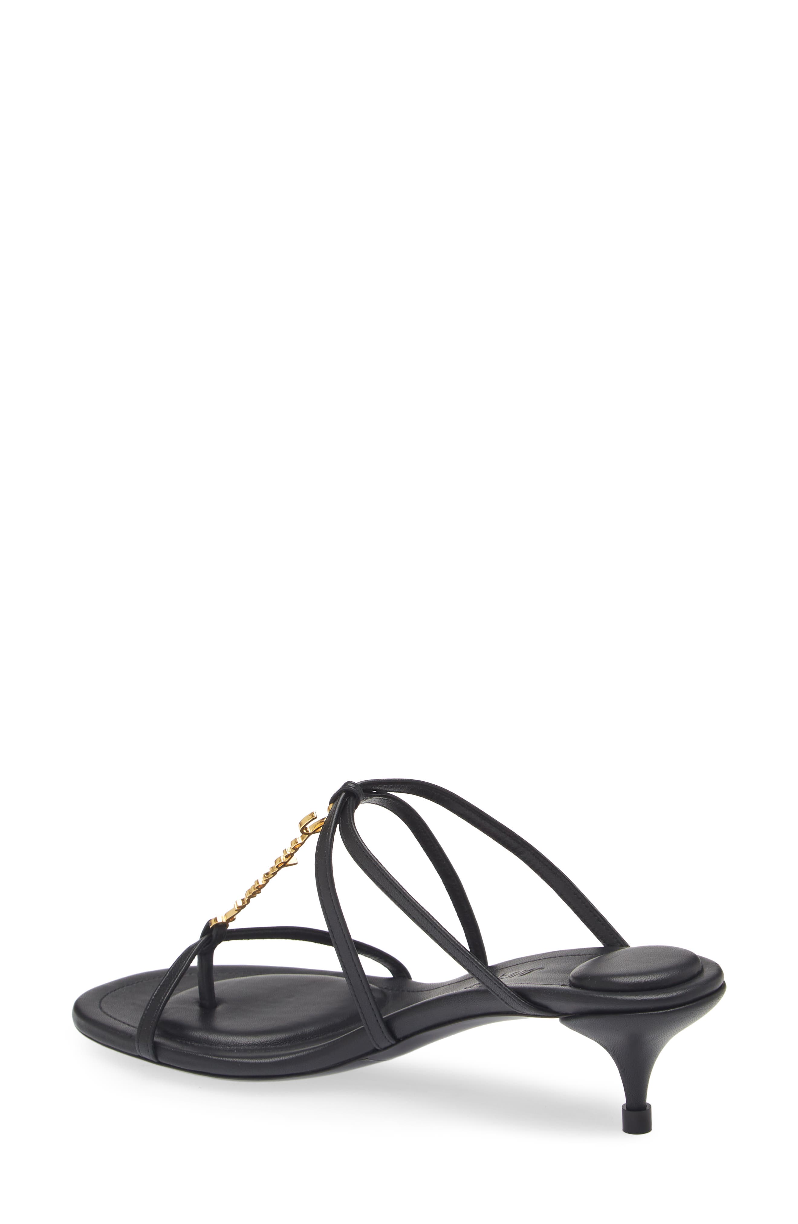Jacquemus Strappy Logo Charm Sandal, Alternate, color, 