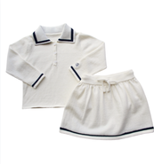 Little Paper Kids Bea Long Sleeve Sweater Polo