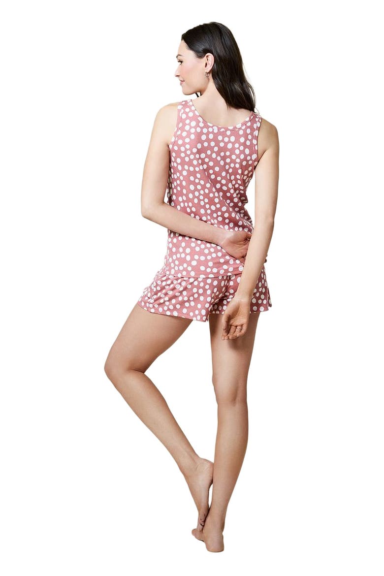 Ella - Scoop Tank with Short Sleepwear Set, Alternate, color, Copper Rose Dot