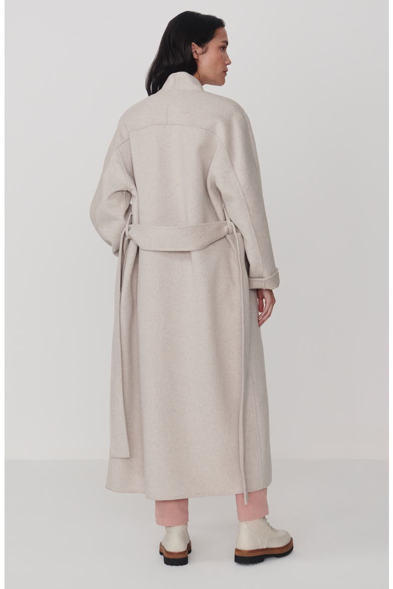 Felice Long Belted Wool Blend Coat, Alternate, color, WIND CHIME MARL