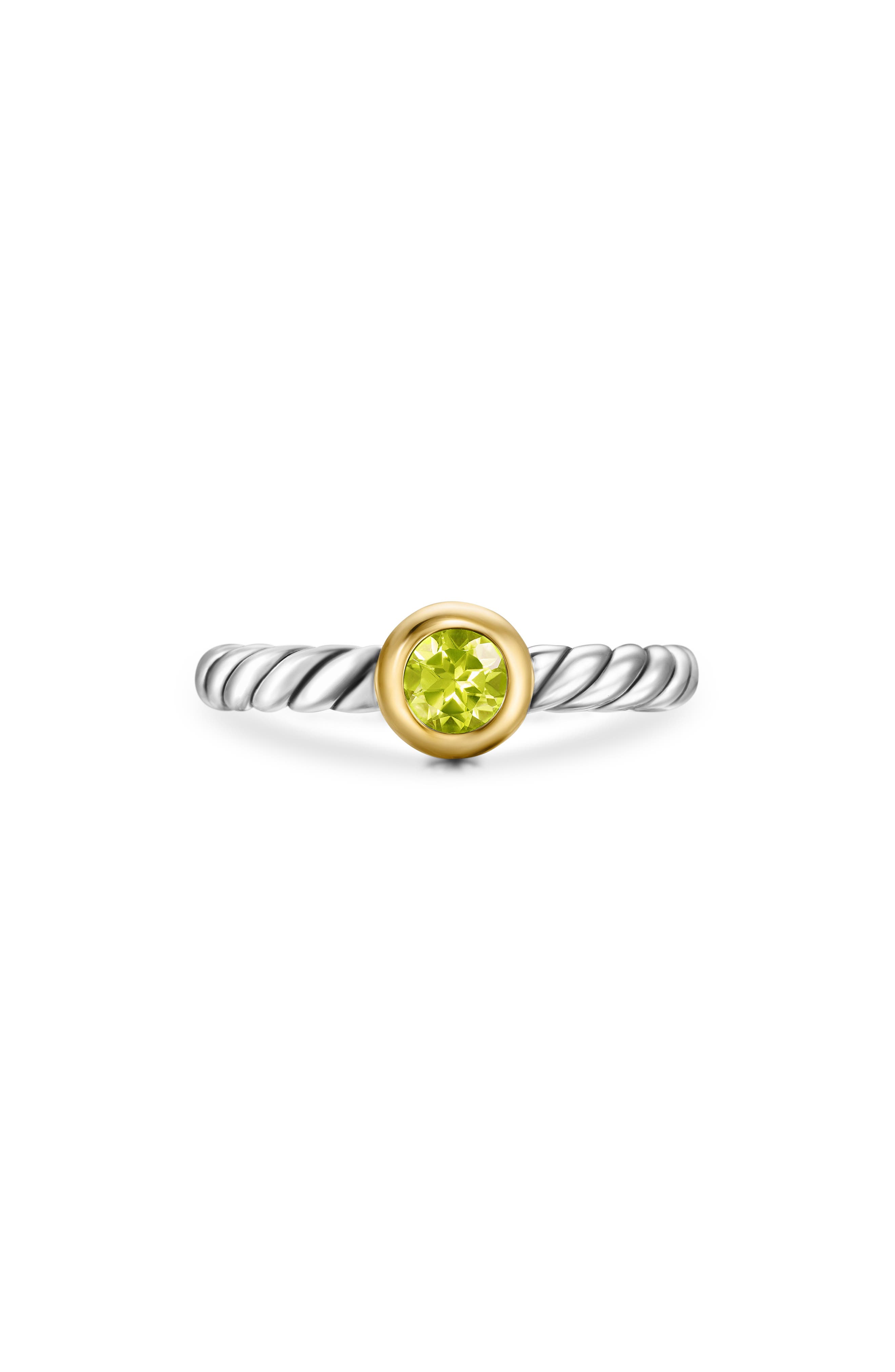 STERLING SILVER/ GOLD/ PERIDOT