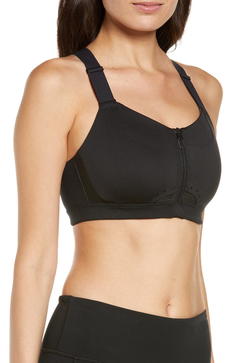 Nike Dri-FIT Alpha Padded Zip Front Sports Bra, Alternate, color, 