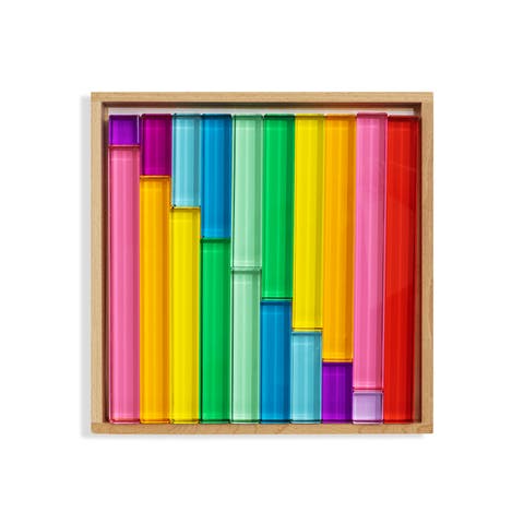 Millie Educational Acrylic Unit Building Blocks for Math - 19 Pieces