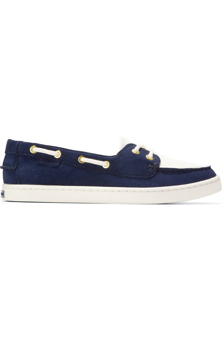 Cole Haan Nantucket Boat Shoe, Alternate, color, Midnight Moon/ Ivory Canvas
