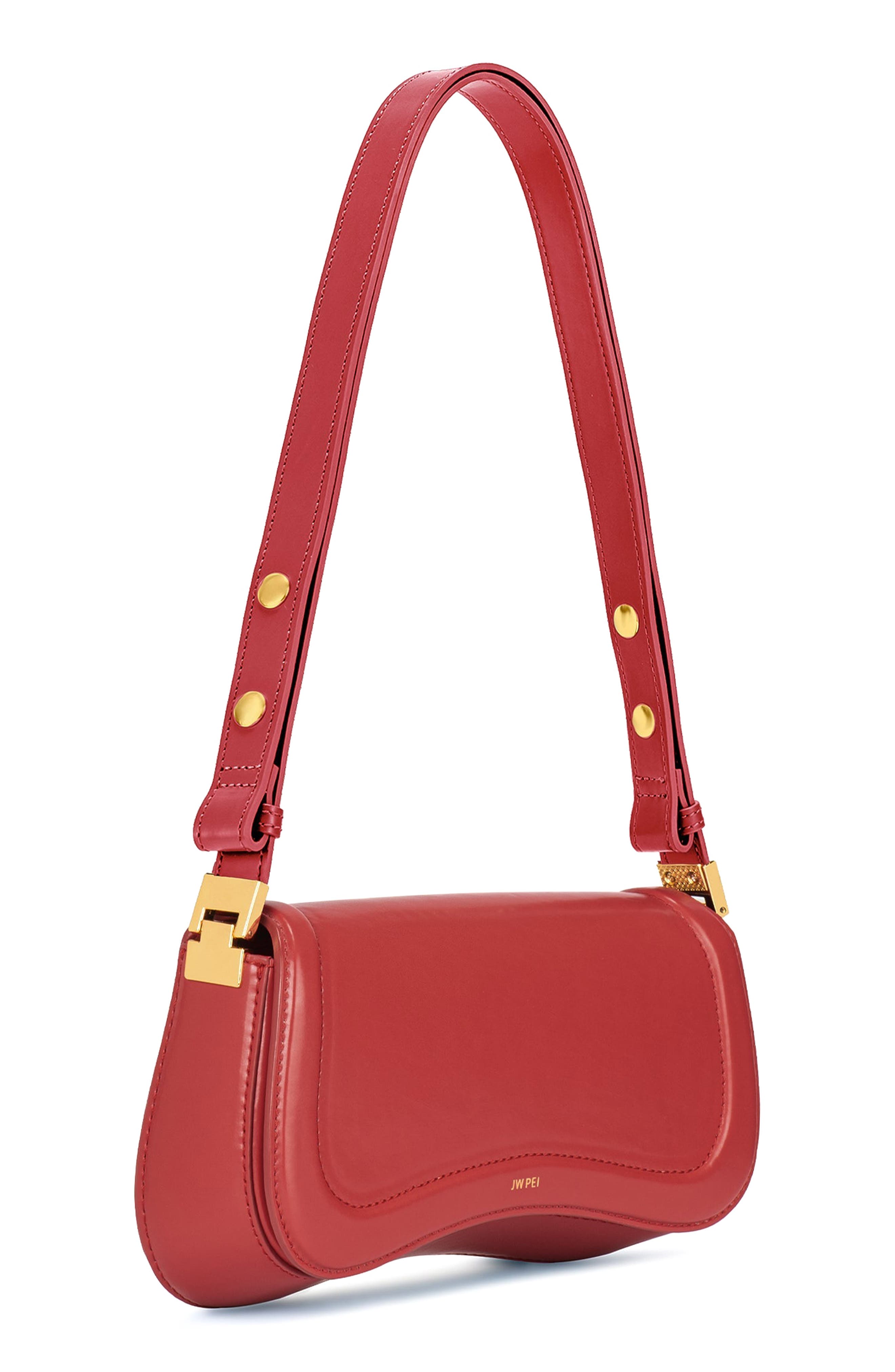 JW PEI Joy Faux Leather Shoulder Bag, Alternate, color, Chili