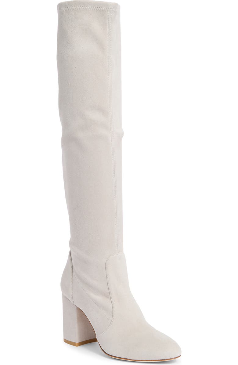 Stuart Weitzman Tuliana 85 Slouch Knee High Boot, Main, color, Perla
