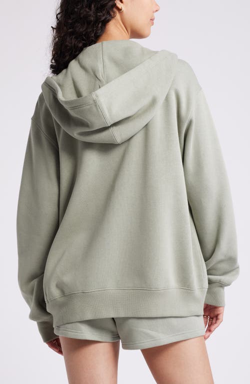 Bp. Oversize Zip Fleece Hoodie In Green