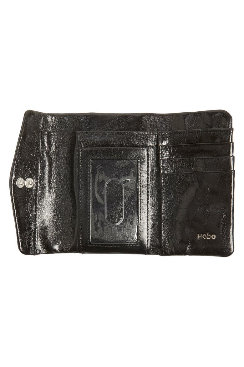 'Lacy' Trifold Wallet, Alternate, color, BLACK