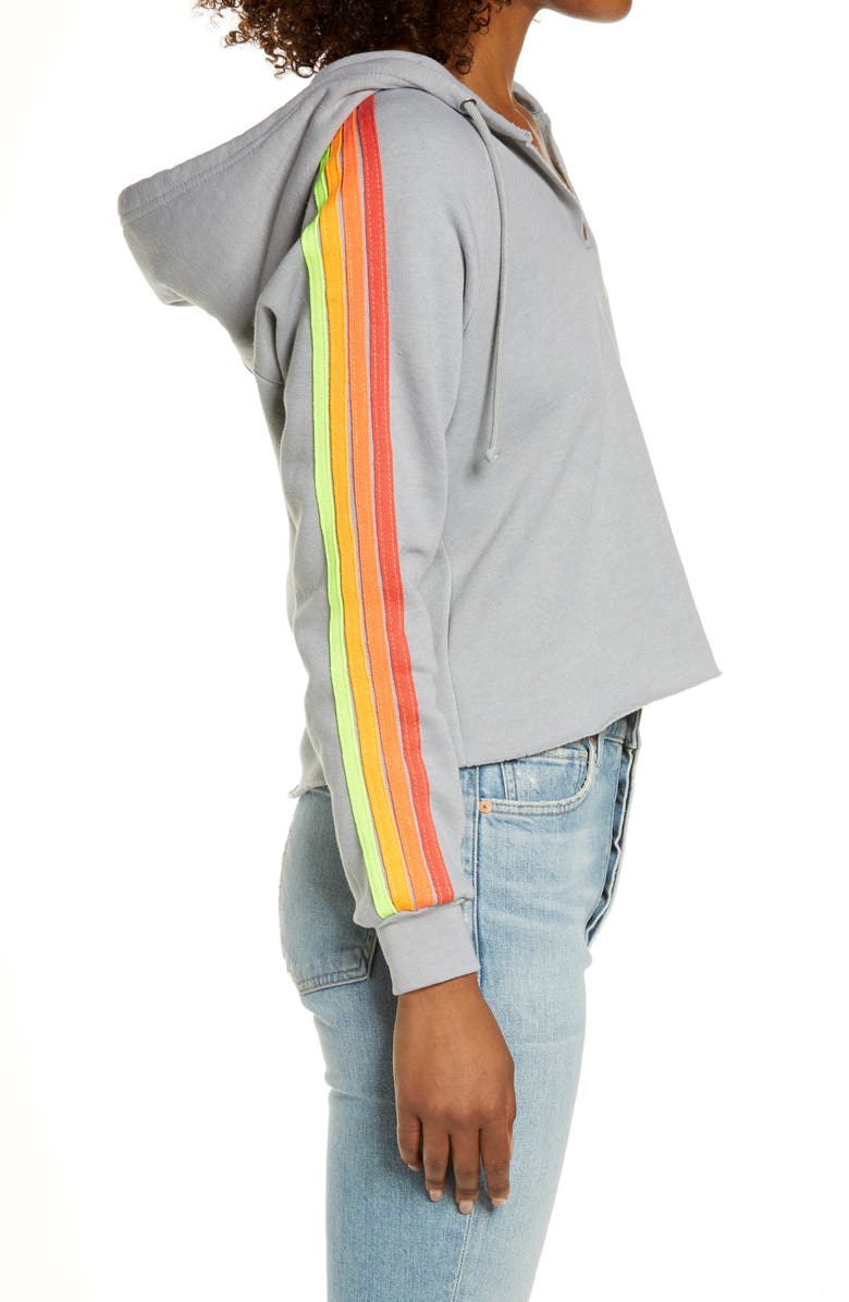 Aviator Nation Bolt Crop Hoodie, Alternate, color,