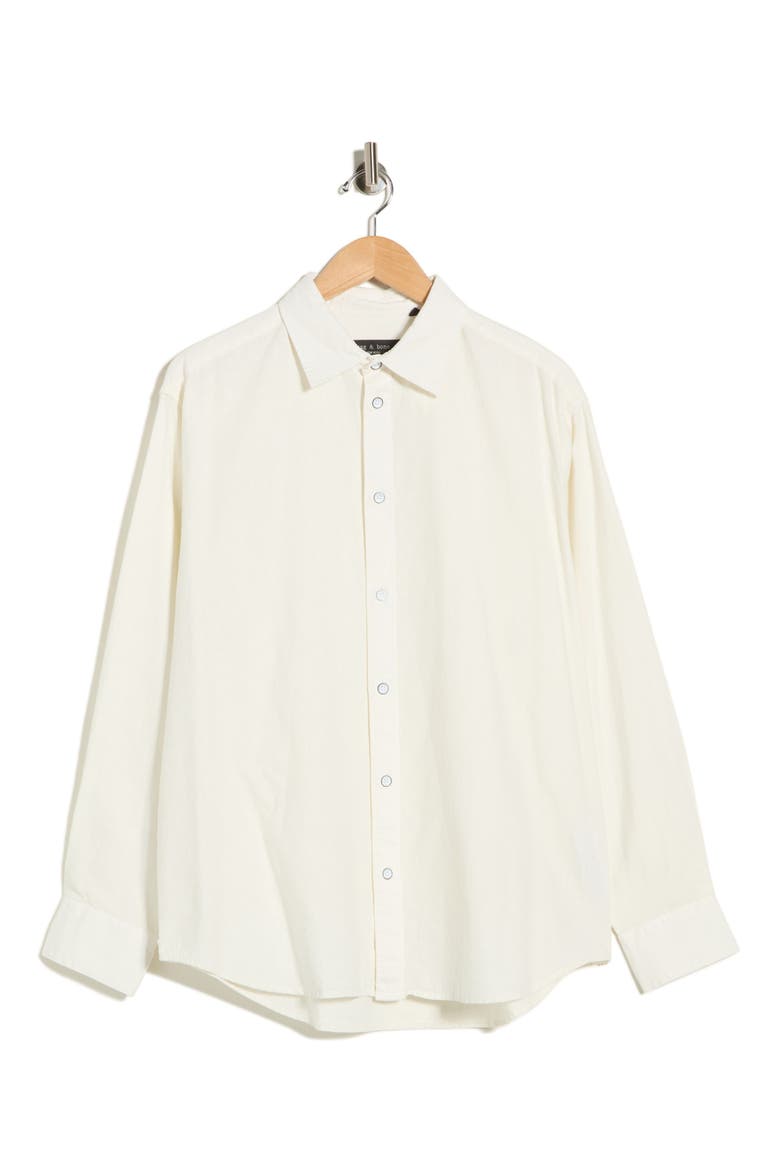 Mateo Long Sleeve Button Front Shirt, Alternate, color, WHITE