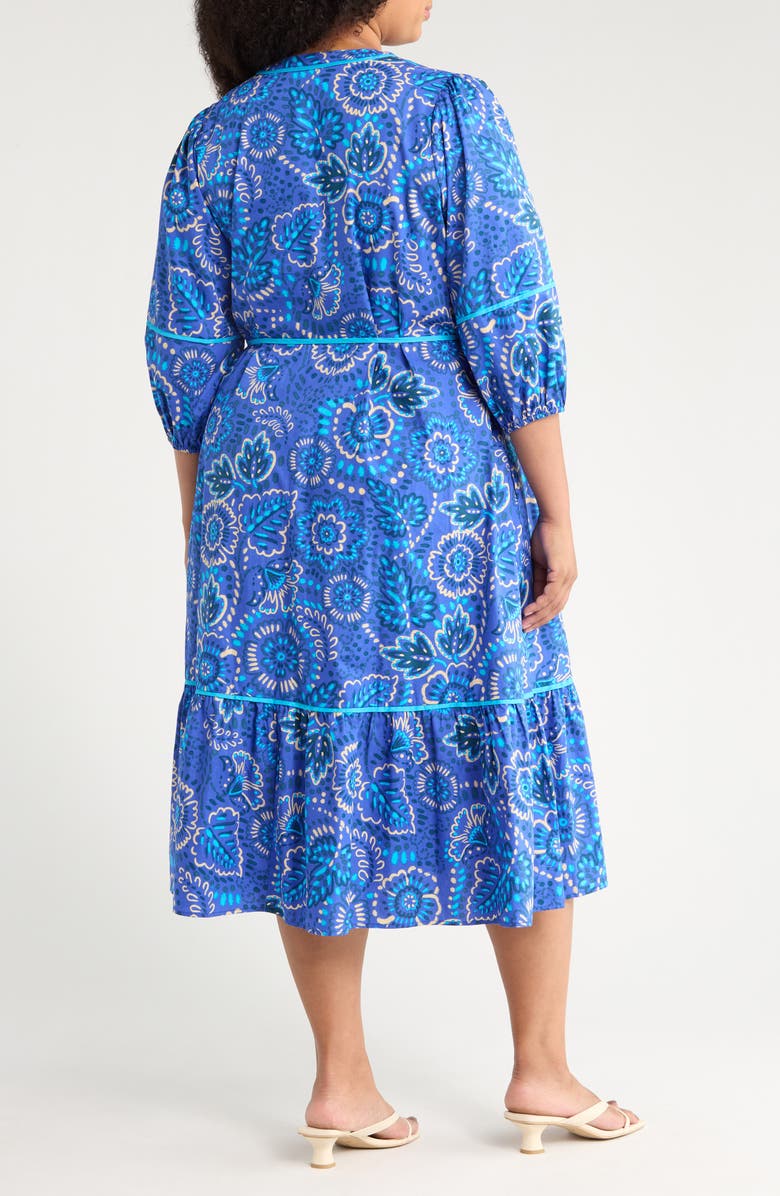 SUGARLIPS Kenner Floral Cotton Midi Dress, Alternate, color, 