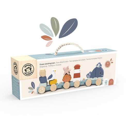Speedy Monkey Ocean Stacking Train In Multi