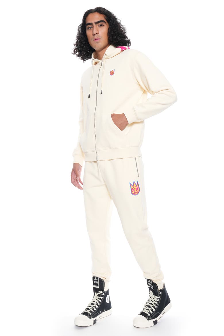 Cotton French Terry Sweatpants, Alternate, color, WINTER WHITE