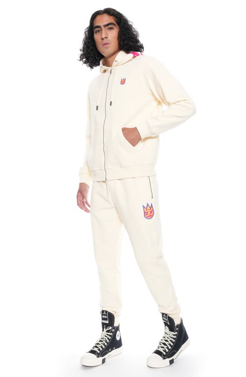 Cult Of Individuality Cotton French Terry Sweatpants In Winter White