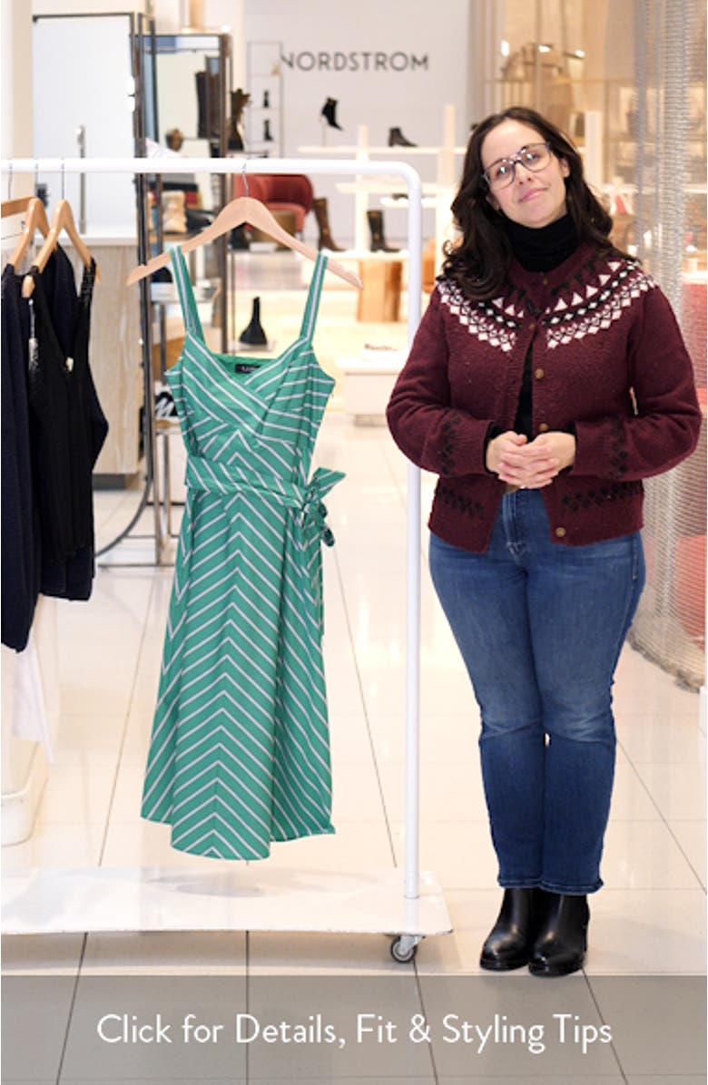 Stripe Cotton Broadcloth Dress, sales video thumbnail