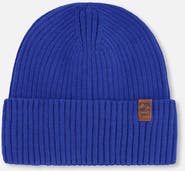 Deux par Deux Boy Rib Knit Beanie Hat