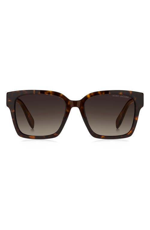 Marc Jacobs 814s Tortoise Rectangle Sunglasses In Havana/brown Sf
