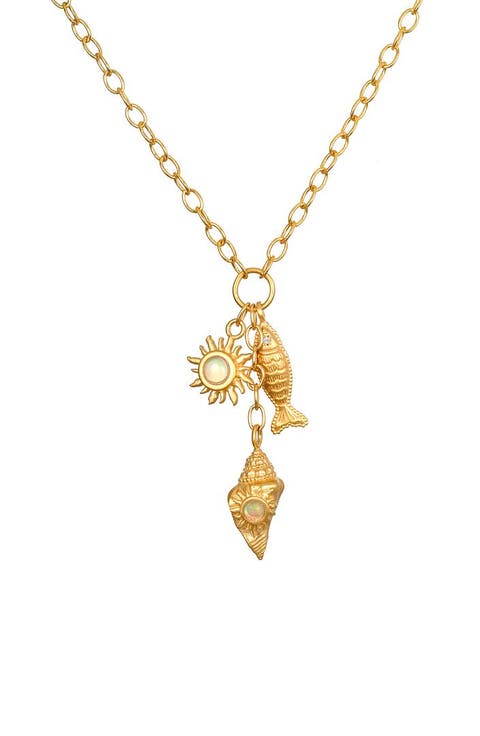 Healing Light Ocean Charm Necklace