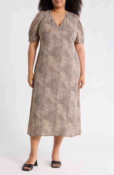 Renee C V-Neck Short Sleeve Maxi Dress