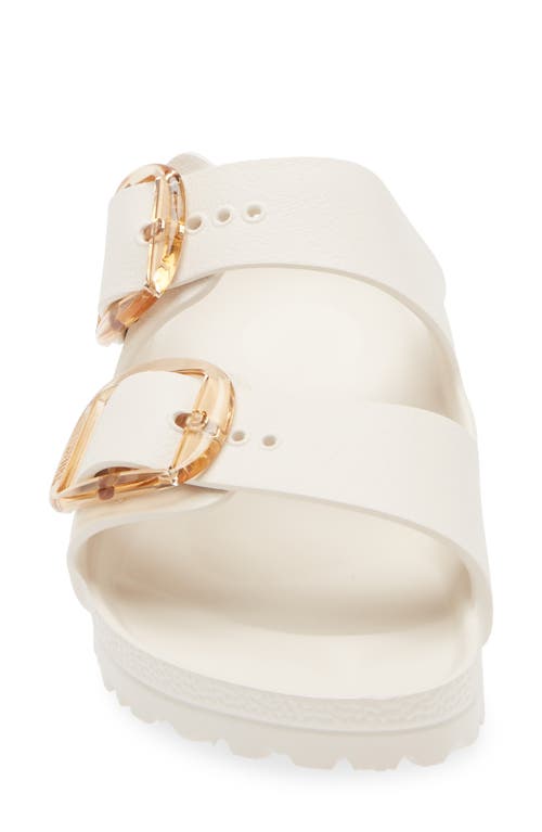 Shop Birkenstock Arizona Big Buckle Eva Slide Sandal In Eggshell