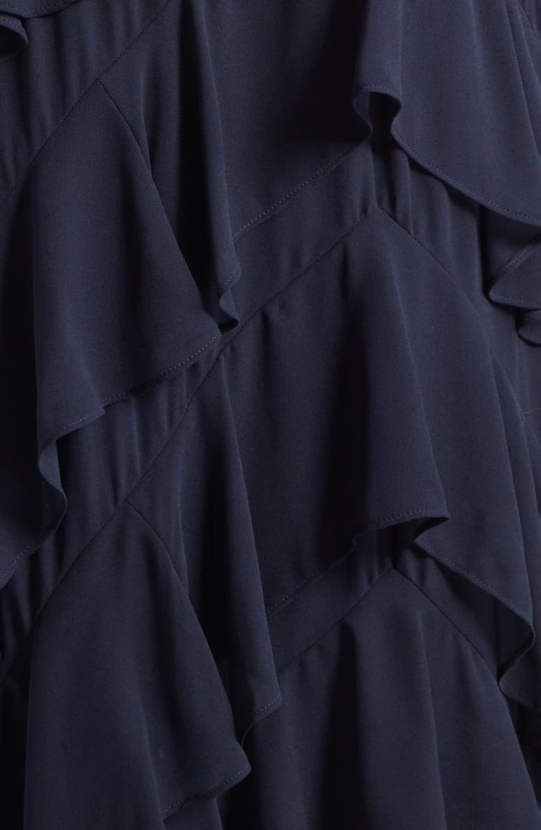 Cinq à Sept Tatum Ruffle Maxi Dress, Alternate, color, Navy