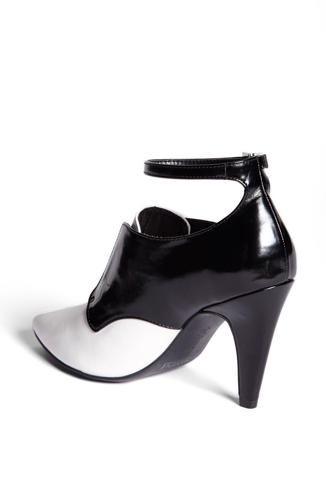 Pointy Toe Pump, Alternate, color, BLACK/ WHITE