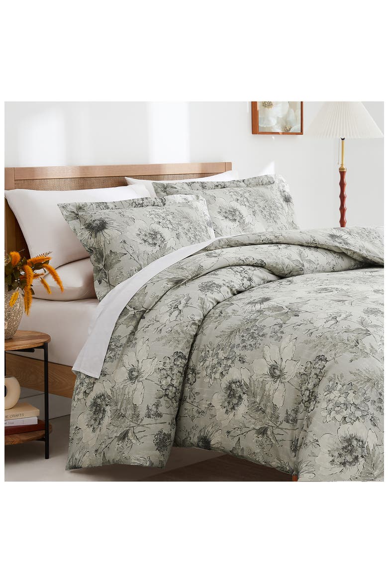 Skye Collection 3-Piece Cotton Duvet Set, Main, color, NATURAL