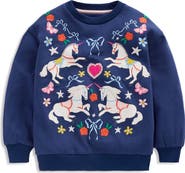 Mini Boden Kids' Bobbie Appliqué Cotton Sweatshirt