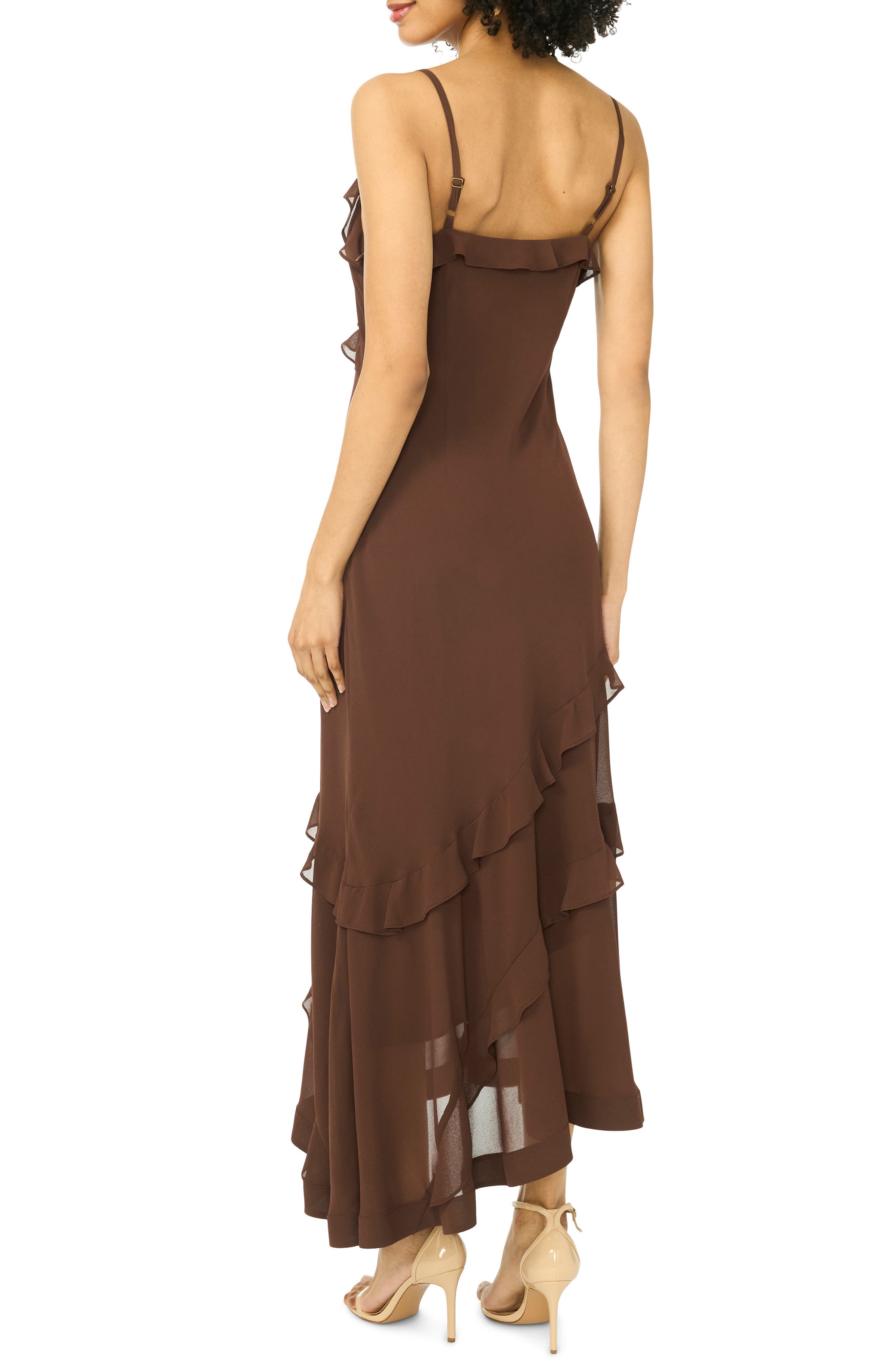 V-Neck Asymmetrical Maxi Dress - image 2