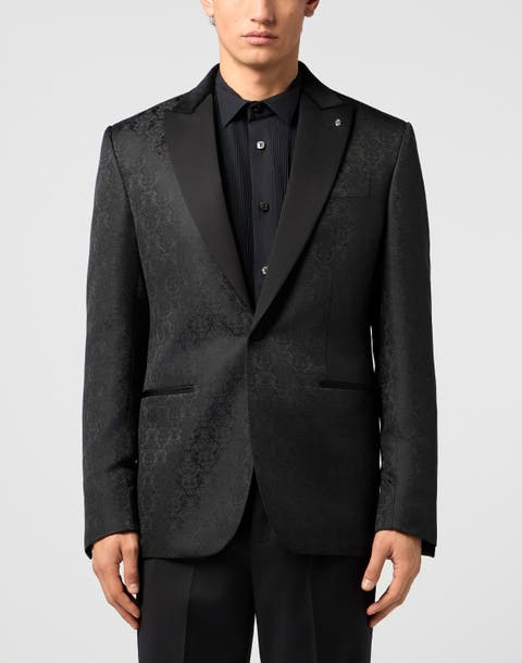 Jacquard Brocade Blazer Men