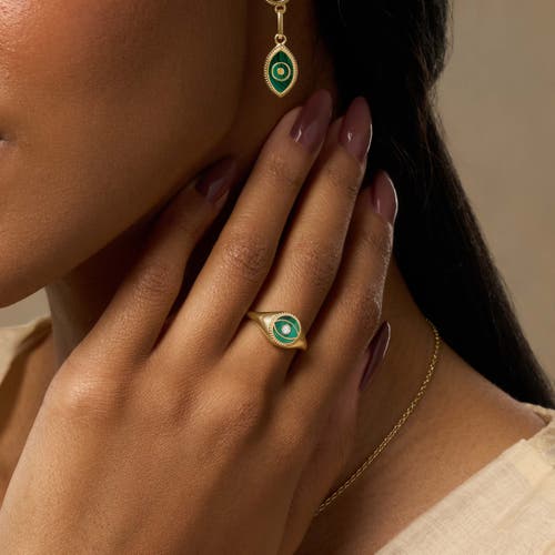 Karma And Luck Soul's Transformation Evil Eye Malachite Ring