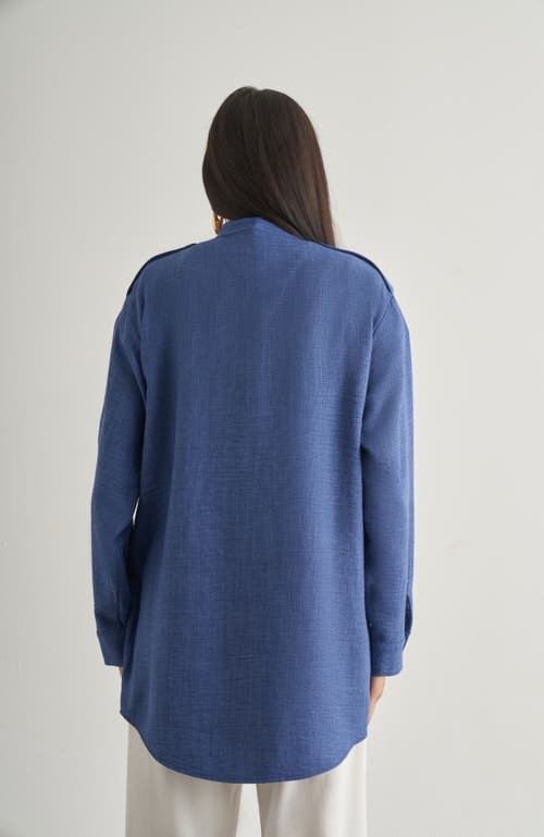 Mizalle Epaulette Tunic In Purple