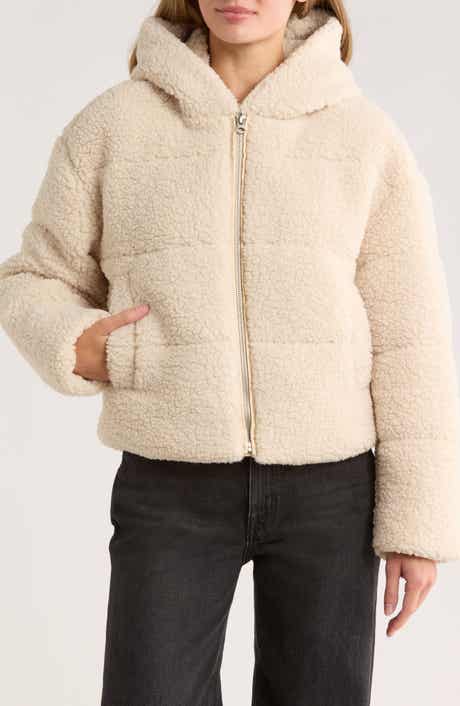 Hudson Jeans Faux Shearling Hooded Jacket