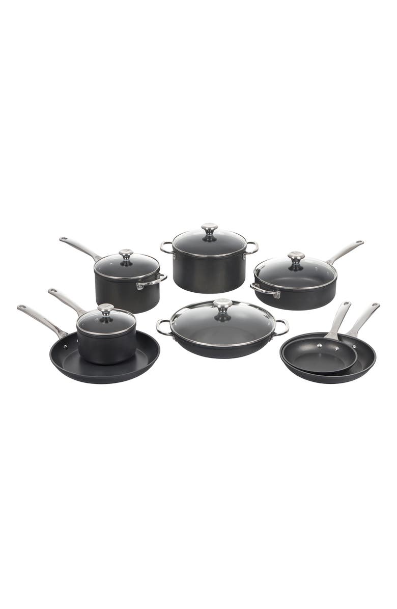 Le Creuset 13-Piece Toughened Nonstick PRO Set, Main, color, Silver/Black