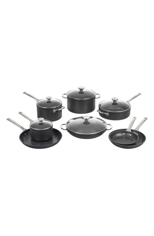 Le Creuset Toughened Nonstick Pro 13-piece Set In Silver/black