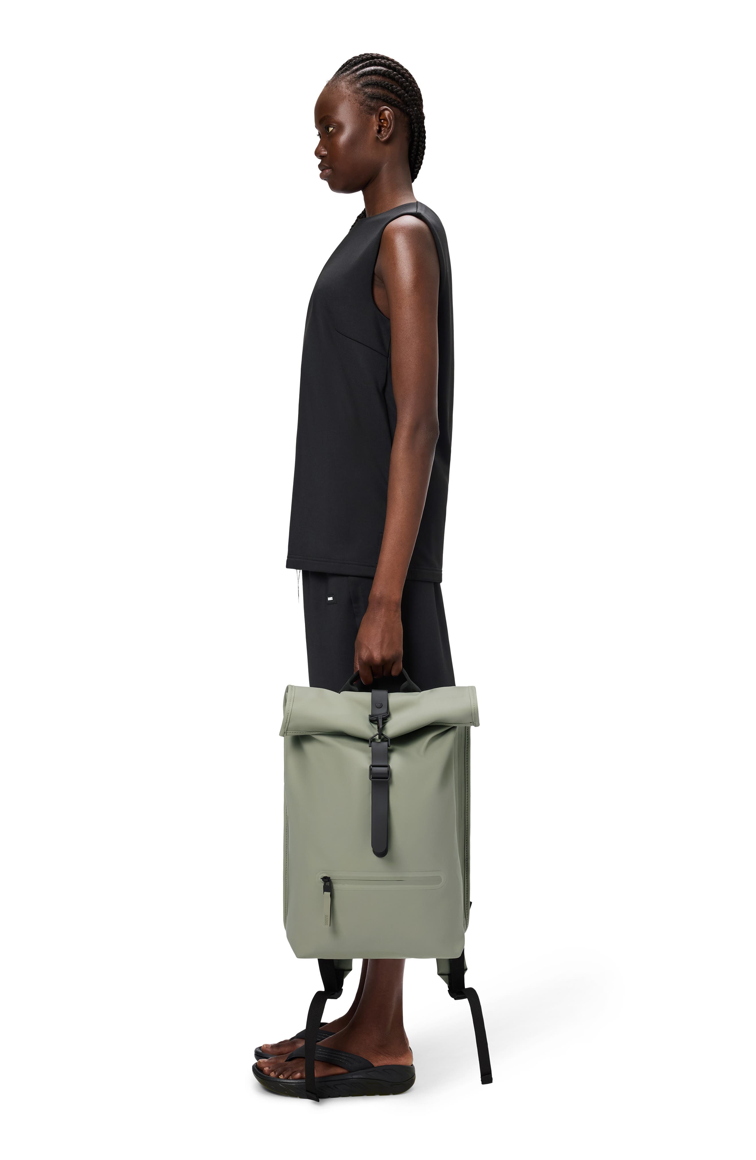 Rains Rolltop Waterproof Rucksack, Alternate, color, Drift