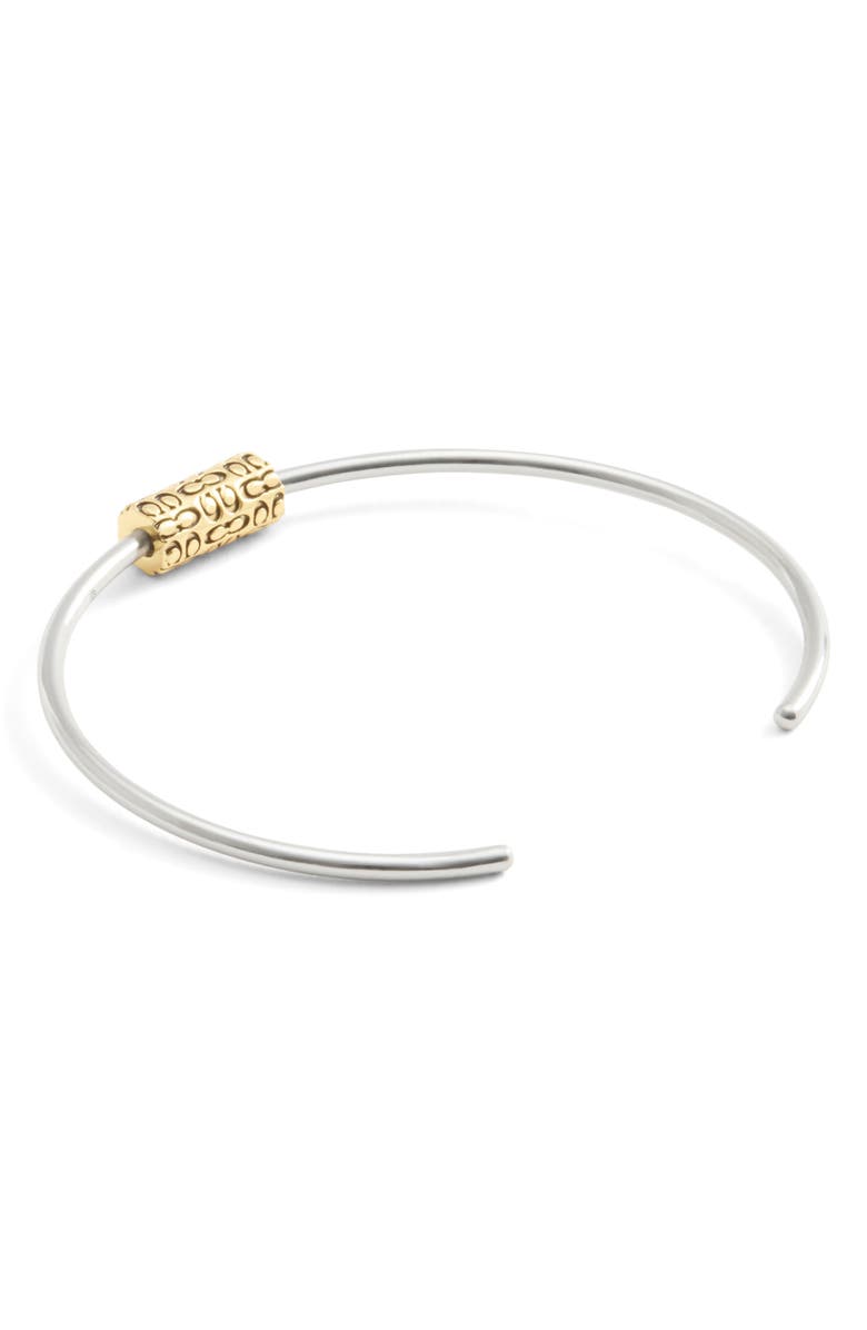 COACH Logo Bead Open Cuff Bracelet, Alternate, color,