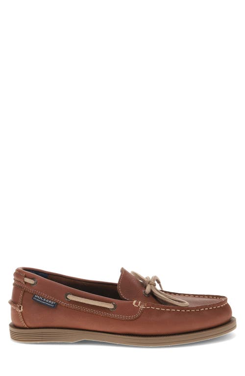 Dockers Mens Darnell Genuine Leather Dress Casual Slip On Boat Shoe In Briar