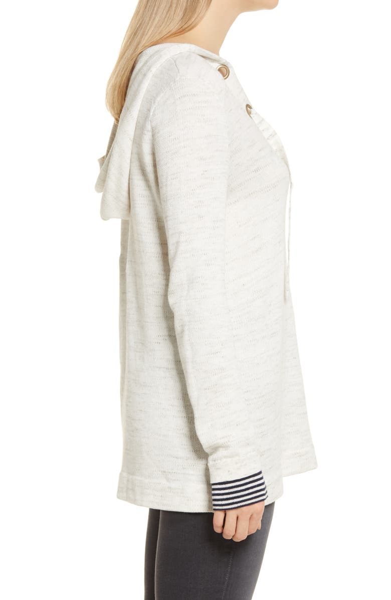 NIC+ZOE Lace-Up Hoodie, Alternate, color, 